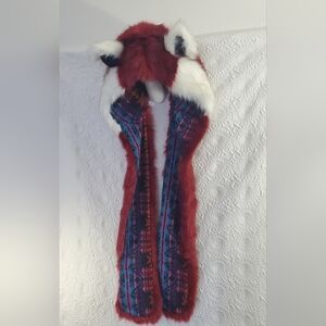 Fox Spirit, Fox Hood Scarf with Pockets New Condition